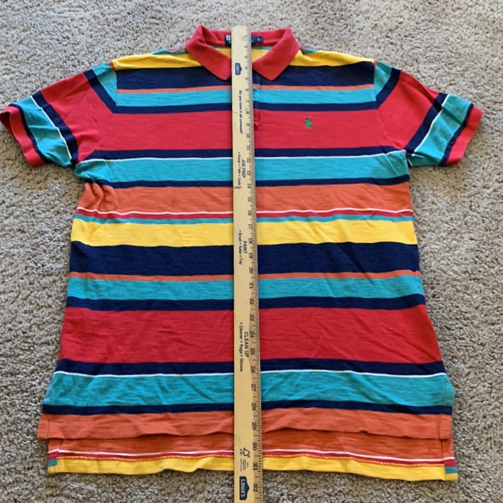 Vintage Polo Ralph Lauren Multi-Color Striped Polo Shirt